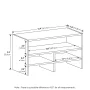 Furinno Hermite Desk Top Organizing Shelf Bookcase, White - Image 3