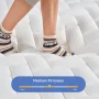 Queen Size Hybrid Mattress, Z-HOM Classic 10 inch Foam Euro Top Mattress, 5-Zone Pocket Spring Support for Back Pain, Medium Firm - Image 4