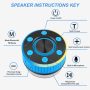Bluetooth Shower Speakers, Portable Wireless Outdoor Speaker with HD Sound, Bluetooth Speaker with 8H Playtime, FM Radio, Handsfree LED Light Show with Suction Cup, IPX7 Waterproof for Travel/Party - Image 4