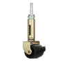 2 1/8 in. Black Rubber and Gold Steel Adjustable Bed Frame Stem Casters with Locking Brake, 125 lb. Load Rating 2 Pack - Image 3