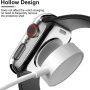 Tauri 2 Pack Hard Case Compatible for Apple Watch SE Series 6 5 4 44mm Built in 9H Tempered Glass Screen Protector Slim Bumper Touch Sensitive Full Protective Cover Compatible for iWatch 44mm - Clear - Image 1