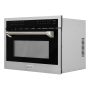 ZLINE - Autograph 24 in. 1.6 cu ft. Built-in Convection Microwave Oven and Polished Nickel Helix Handle - Stainless Steel - Image 4