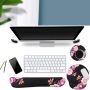 iLeadon Mouse Pad with Wrist Support Keyboard Wrist Rest Set, Ergonomic Mouse Pad with Non-Slip Base for Computer Laptop Home Office + Coasters, Easy Typing & Pain Relief Mouse Mat, Peony Flowers - Image 2