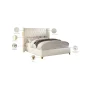 Meridian Furniture Soho Solid Wood and Vegan Leather King Bed in White - Image 2