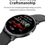 for Samsung Galaxy A51 5G Smart Watch, Fitness Tracker Watches for Men Women, IP67 Waterproof HD Touch Screen Sports, Activity Tracker with Sleep/Heart Rate Monitor - Black - Image 3