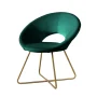 Vanezza 28.35" Wide Modern Faux Suede Accent Chair with Metal Legs - Image 2