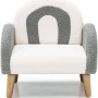 OLAKIDS Kids Sofa, Toddler Armchair with Solid Wooden Frame Anti-Tipping Design Plush Fabric, Upholstered Children Chair for Nursery Kindergarten Playroom Preschool, Gift for Boys Girls - Image 3
