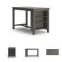 Signature Design by Ashley Caitbrook Rectangular Counter Height Dining Table, Gray Wood Finish with Storage Shelves, Seats 4 - Image 6