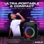 Risebass Portable Karaoke Machine with 2 Wireless Microphones - Bluetooth Rechargeable Speaker with USB/SD/TF Card Support, AUX-in, Voice Record, Tripod Screw Mount and Phone Slot - Image 3