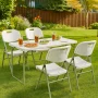 SUGIFT 4 Foot Folding Table White - Image 2