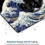 Mouse Pad, Japanese Sea Wave Design Mouse Pad, Washable Square Cloth Mousepad for Gaming Office Laptop, Non-Slip Rubber Computer Mouse Pads for Wireless Mouse, Cool Mouse Pads for Desk - Image 5
