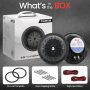 5.25 Inch Dual Marine Speakers - 2 Way Waterproof and Weather Resistant Outdoor Audio Stereo Sound System with 100 Watt Power, Polypropylene Cone and Cloth Surround - 1 Pair - PLMR51B (Black) - Image 2