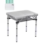 23.7 in. Card Table, Folding Picnic Table, Small Table, Adjustable Height Folding Table, Camping, Outdoor, Portable - Image 1