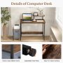 Computer Desk with Reversible Storage Drawer and Moveable Shelf - Image 6