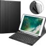 Fintie Keyboard Case for 9.7" iPad 6th Generation 2018 / iPad 5th Gen 2017 / iPad Air 2 / iPad Air 1 - [Built-in Pencil Holder] Soft TPU Back Cover w/Magnetically Detachable Keyboard, Black - Image 1