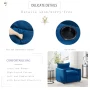 Aukfa Sleeper Sofa Chair Bed with Thick Pad and Cup Holders, Convertible Pull Out Sofa Couch, Blue - Image 3