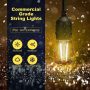 VAVOFO- 48ft Bistro Outdoor String Lights, 15+2(Spare) LED 2W Edison Vintage Shatterproof Waterproof Bulbs, 2200K Warm White Connectable for Christmas, Deck, Patio, Garden, Backyard, Porch, Party - Image 3