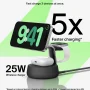 Belkin - UltraCharge Pro 3-in-1 Qi2 25W Magnetic Wireless Charging Dock for iPhone, Apple Watch and AirPods - Charcoal - Image 4