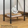 HOOBRO Nightstand 2-Layer End Table with USB Ports and Outlet Living Room Bedroom Rustic Brown BF09UBZ01 - Image 3