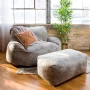 Big Joe Faux Leather Bean Bag Sofa - Image 4