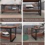 Jevindo Industrial Coffee Table,Rustic Coffee Table,Rectangular Fashion Coffee Table,Modern Coffee Table for Living Room with Metal Frame Retro Central Storage Table (Type2) - Image 6