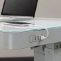 Babin Adjustable Glass Top Metal Base Standing Desk - Image 5