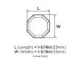 Traditional Classics 1-5/16 in. (33mm) Traditional Clear/Oil Rubbed Bronze Geometric Cabinet Knob - Image 5