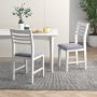 Wooden Dining Chair Set of 2 with Rubber Wood Frame and Padded Cushion - Image 1