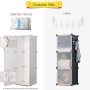 YOZO Cube Storage Organzier Portable Closet Wardrobe Bedroom Dresser (56x14x56 inches) Portable Closet Cube Shelf Armoire Pantry Cabinet, 16 Cubes, Blue - Image 4