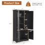 Accent Storage Cabinet with Adjustable Shelves - Black - Image 4
