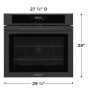 Frigidaire - 30" Built-In Electric Single Wall Oven with Convection Bake and Air Fry - Black - Image 4