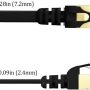 Cat7 Ethernet Cable 10 ft 5Pack (Black Wire,Colorful Plug),CAIVOV Cat-7 Flat Shielded Ethernet Patch Cable - Internet Cable for Modem, Router, LAN, Computer - Compatible with Cat5e, Cat6 Network - Image 4
