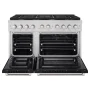 ZLINE - 48 in. Wide 8 Burner Paramount Double Oven Dual Fuel Freestanding Range - Satin Steel/Black Matte - Image 2