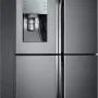 Samsung - 36 in. Wide 28.1 Cu. Ft. 4-Door Flex French Door Fingerprint Resistant Refrigerator - Black Stainless Steel - Image 2