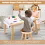 Sweet Time Toddler Sensory Table Chairs, Wood Kids Activity Table with Storage Play Study Furniture - Image 4