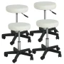 ZENY Swivel Salon Stool Chair PU Cushion Backrest Adjustable Height, Set of 4 - Image 1