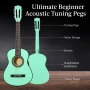 Best Choice Products 30in Kids Acoustic Guitar Beginner Starter Kit w/ Strap, Case, Strings - SoCal Green - Image 5