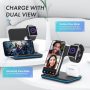 Wireless Charger Station,3 in 1 Fast Wireless Charging Station Wireless Charger Station for iPhone 14 13 12/11 PRO Max/X/XS Max /8/ iWatch Series 2/3/4/5 /6/7 Airpods 3/2/1 with QC 3.0 Adapter - Image 3