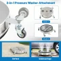 Costway 16.5" Pressure Washer Surface Cleaner Stainless Steel Surface Cleaner Attachment - Image 6