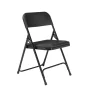 Grey Plastic Seat Stackable Outdoor Safe Folding Chair (Set of 4) - Image 6