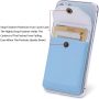 Self Adhesive Phone Card Wallet with Flip Cover, RFID Blocking, Blue - Image 5