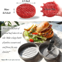 Conjunto De Prensa Para Hamburguesas Con Molde Antiadherente Y Papeles Para BBQ - Image 3