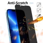 Xihaiying iPhone 13 Pro Privacy Screen Protector + Camera Lens Protector, Anti Spy Case Friendly Tempered Glass 9H Black - Image 3