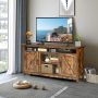 60 Inch Industrial Fireplace TV Stand with Shelve and Cabinet for TVs Up to 65 Inches - Image 1