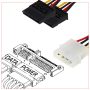 Molex to SATA Power Cable Splitter Adapter Extension 8" 20cm - Image 3