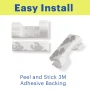 onn Peel and Stick Adhesive Cable Management Clips, 24 Count - Image 3