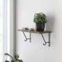 18 in. x 8 in. x 0.75 in. Grey Wood Stain Decorative Wall Shelf - Image 5