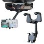 360° Car Phone Holder Rotatable And Retractable Rearview Mirror Mount Universal - Image 1