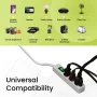 3-Outlet Power Strip 2.5 ft. Heavy Duty Cord 3-Outlet White - Image 6
