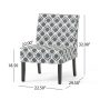 Kassi Navy and Blue Geometric-Patterned Fabric Accent Chairs (Set of 2) - Image 5
